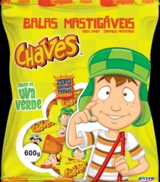 Imagem de capa de Bala Mastigavel Chaves 600g Uva Verde