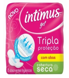 Imagem de capa de Abs. Intimus Gel 12 X 8 Unid. C/abas Cobert. Seca