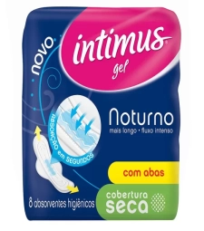 Imagem de capa de Abs. Intimus Gel 12 X 8 Unid. C/abas Seco Noturno