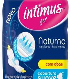 Imagem de capa de Abs. Intimus Gel 12 X 8 Unid. C/abas Suave Noturno