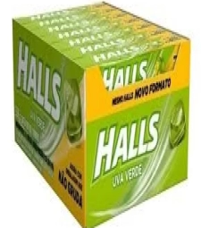 Imagem de capa de Bala Halls 21 X 10 Unid. Uva Verde Novo Formato