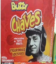 Imagem de capa de Chicle Buzzy Chaves Figurinhas 400g C/100 Tutti Frutti