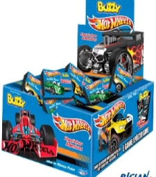 Imagem de capa de Chicle Buzzy Tattoo 400g C/100 Menta Polar Hot Wheels