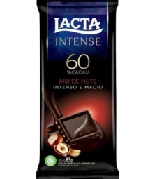 Imagem de capa de Chocolate Barra Lacta Intense 60% Cacau 17 X 85g Mix Nuts