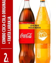 Imagem de capa de Combo Refri Coca Cola 2l + Fanta Laranja 2l 