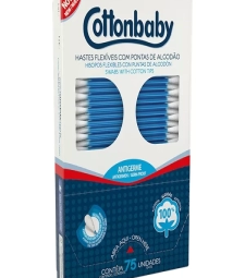 Imagem de capa de Cotonete Hastes Flexiveis Cottonbaby 12 X 75un 