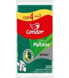 Imagem de capa de Esponja Multiuso Condor 10 X 4 Unid.  Tira