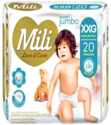 Imagem de capa de Fralda Mili Jumbo Xxg 20un