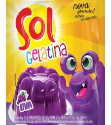 Imagem de capa de Gelatina Sol 15 X 25g Uva Sachet Atencao