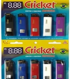 Imagem de capa de Isqueiro Cricket Mini Liso Original 10 X 1 Unid.