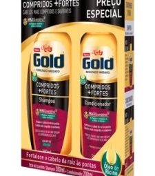 Imagem de capa de Kit Shampoo + Condicionador Niely Gold Compridos Fortes 