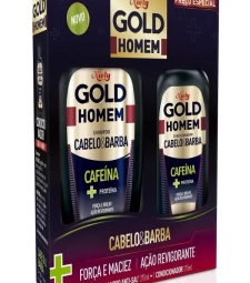 Imagem de capa de Kit Shampoo + Condicionador Niely Gold Homem Cab. E Barba