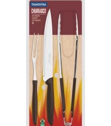 Imagem de capa de Kit Tramontina Churrasco 3 Pcs Marron