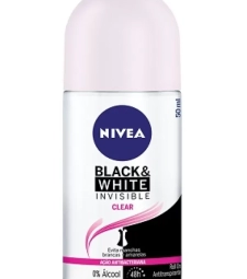 Imagem de capa de M. Desodorante Nivea Roll On Fem 50ml Invis Black/w Clear