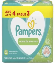 Imagem de capa de M. Toalha Umedecida Pampers L4 P3 Aloe E Vera