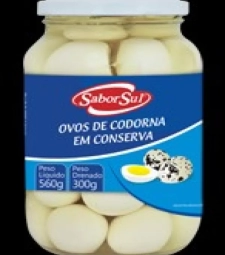 Imagem de capa de Ovos Codorna Sabor Sul 15 X 300g