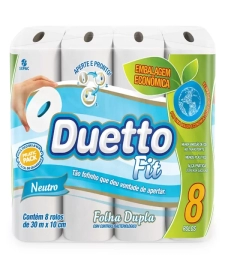 Imagem de capa de Papel Hig. Duetto 8 X 8 Fit Neutro Folha Dupla 30m