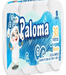 Imagem de capa de Papel Hig. Paloma 8 X 8 Neutro 30m