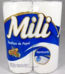 Imagem de capa de Papel Toalha Mili 12 X 2 Rolos ( 55 Folhas) 