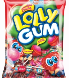 Imagem de capa de Pirulito C/chicle Lolly Gum 600g Morango