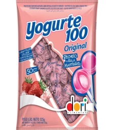 Imagem de capa de Pirulito Dori Yogurte 100 525g Morango Recheado