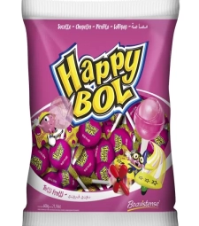 Imagem de capa de Pirulito Happy Bol C/chicle 600g Tutti Frutti