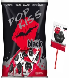 Imagem de capa de Pirulito Pop Kiss 500g Black Cola