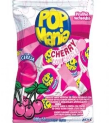 Imagem de capa de Pirulito Pop Mania 600g Cherry C/chicle