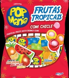 Imagem de capa de Pirulito Pop Mania 600g Frutas Tropicais C/chicle