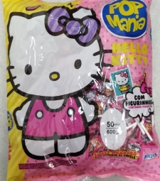 Imagem de capa de Pirulito Pop Mania 600g Hello Kitty Morango