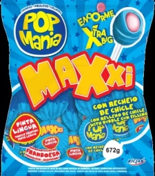 Imagem de capa de Pirulito Pop Mania Maxxi 672g Framboesa