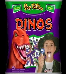 Imagem de capa de Pirulito Pop Tattoo 400g  Dinos Framboesa