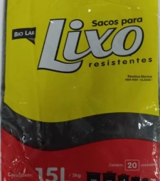 Imagem de capa de Saco De Lixo Bio Lar 15l 10 X 20 Almof 39cm X 58cm