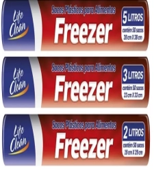 Imagem de capa de Saco Freezer Life Clean 3l 22,5cm X 37cm 25un