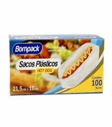 Imagem de capa de Saco Plastico Bompack Hot Dog 21,5cm X 10cm C/100