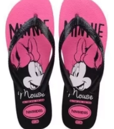 Imagem de capa de Sand. Havaiana Fem. Disney 35/36 Rosa Flux 6 X 1un