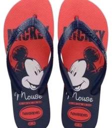 Imagem de capa de Sand. Havaiana Fem. Disney 37/38 Verm. Marinho 6 X 1un